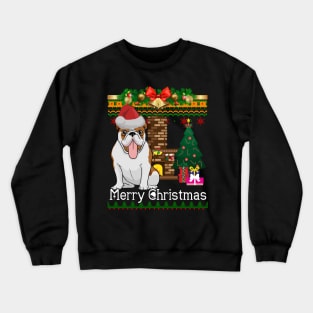 Ugly Christmas Sweater BULLDOG TShirt Funny Dog Crewneck Sweatshirt